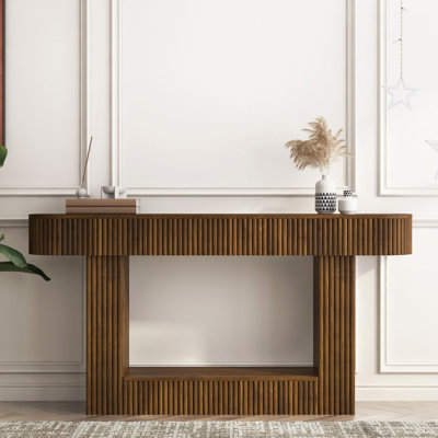 62.9-Inch Long, Console Table, Wooden Rectangular Sofa Table Behind The Sofa, Farmhouse Entryway Table, Corridor, Living Room.Narrow Hallway Accenttab