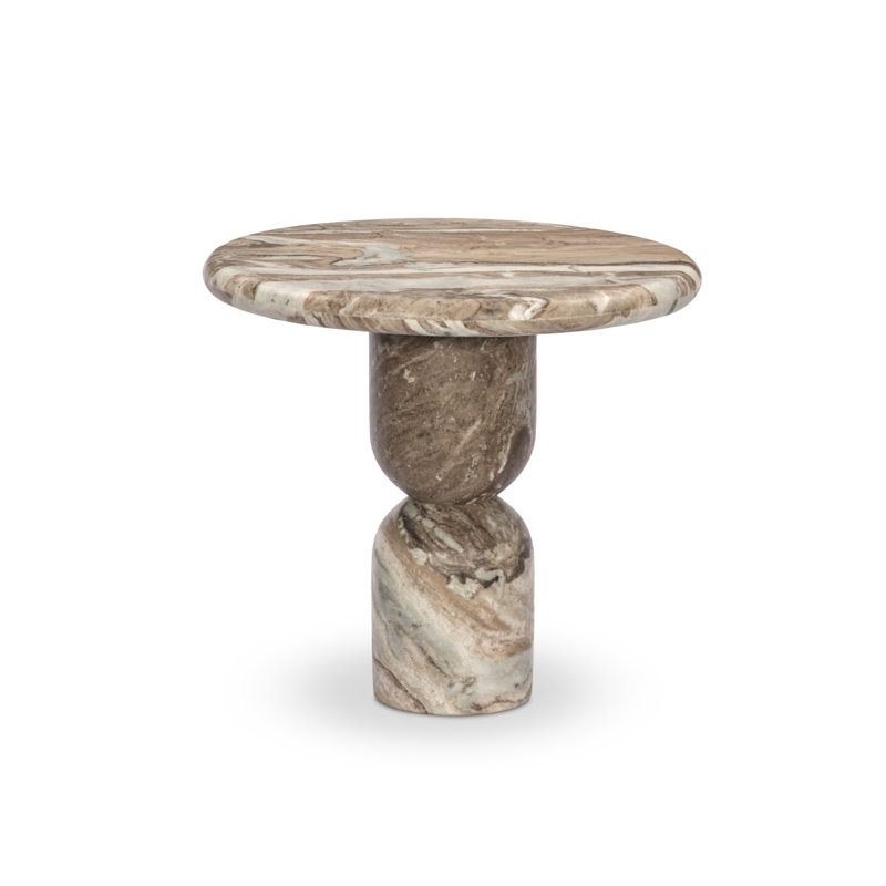 Figueroa End Table, Sawar Marble