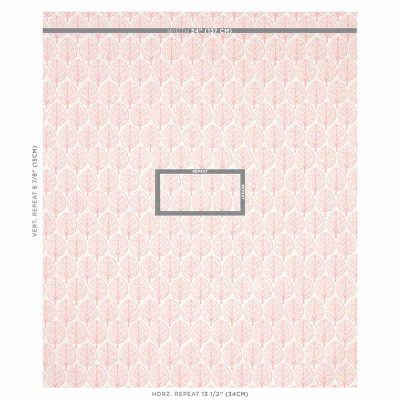 Schumacher x Molly Mahon Mini Burchetts Fabric, Pink