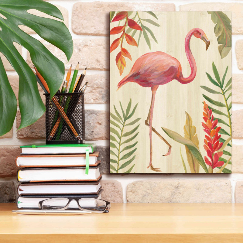 «Tropical Garden IX» par Silvia Vassileva, art mural sur toile, H 16 po x l 12 po x P 0,75 po