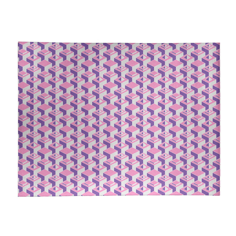 Tapis mauve/rose/gris light skyscrapers, Rectangle 4 pi x 6 pi