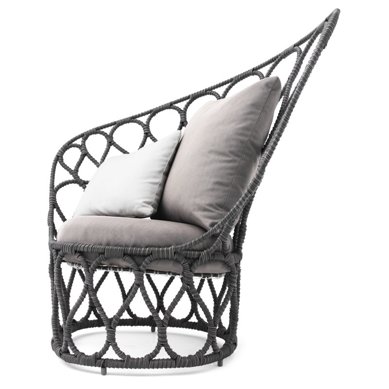Forma Outdoor Lounge Chair, Pale Gray, Canvas Taupe/Canvas Canvas