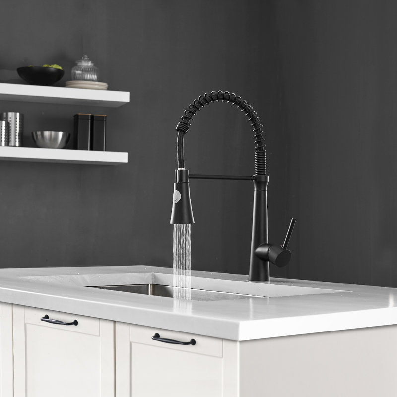 FLG Pull Down Kitchen Faucet, Black
