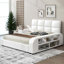 Lit plateforme tapissier avec rangement Costilla-1206706551