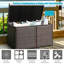 Coffre de terrasse de style armoire l 45 po brun Costway