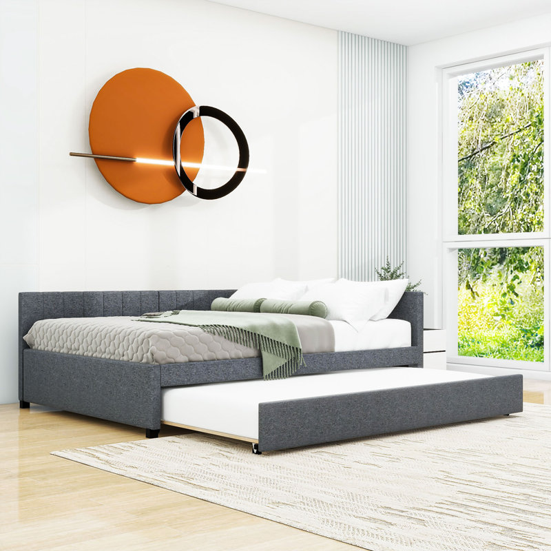 Liddington Upholstered Daybed, Gray, Full / Double