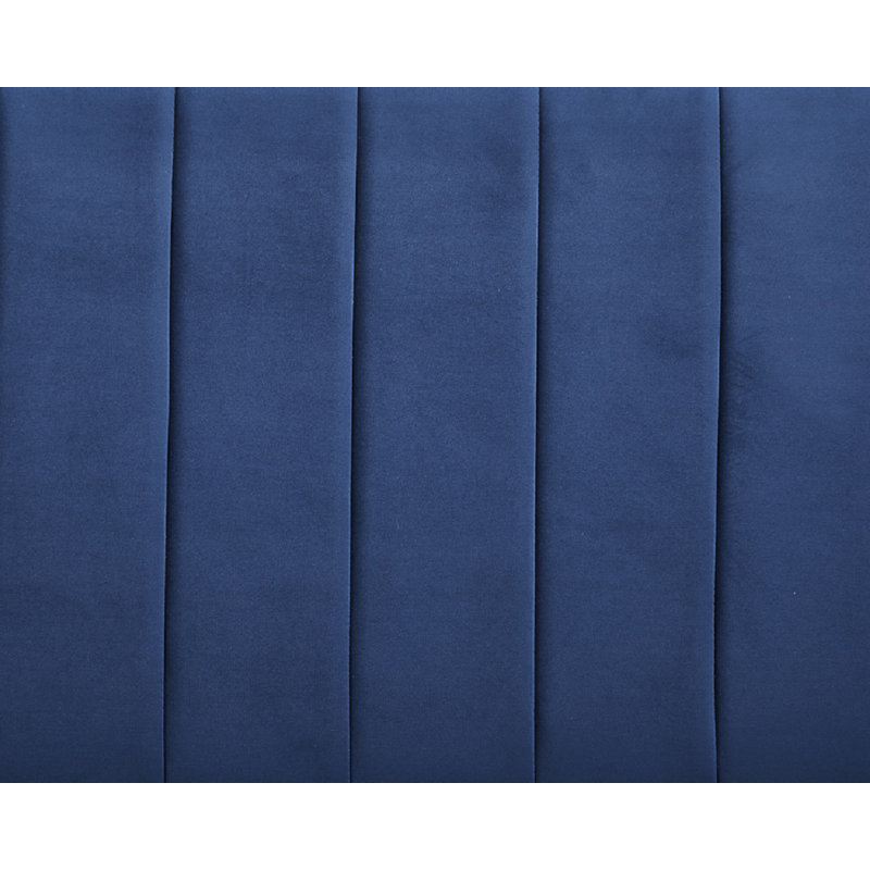 Krisheena 3 Seater Linen Velvet Sofa Bed, Blue Velvet