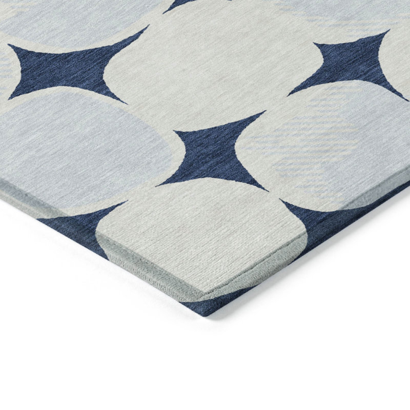Malek Abstract Indoor / Outdoor Rug, Rectangle 1'8" x 2'6"