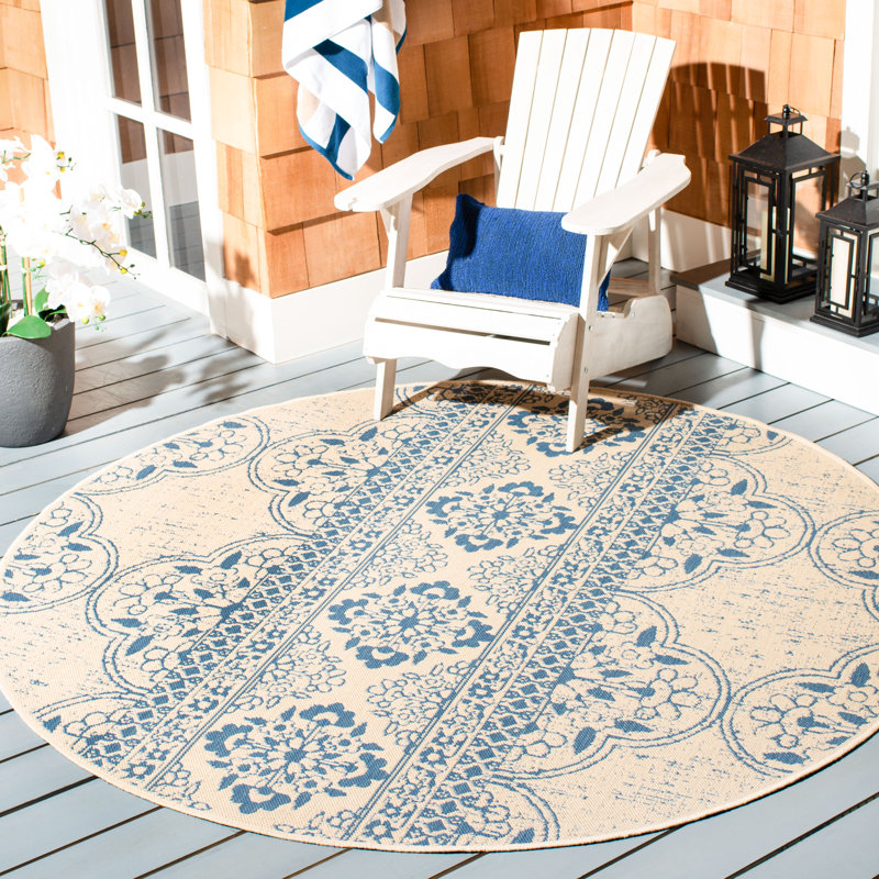 Kipp Paisley Hand Woven Indoor / Outdoor Area Rug, Round 201 cm