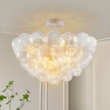 Catalyna Bubble Ball Semi Flush Mounting Ceiling Light Fixtures, Dia 24"
