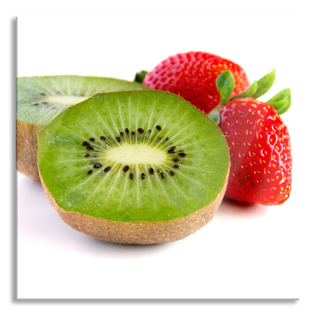 Glasbild Kiwi and Strawberries