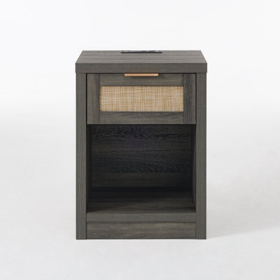 Dearbhaile 25" H 1 - Drawer Nightstand with Charging Station