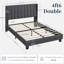 Upholstered Bed Frame with Channel Tufted Headboard-151398449-151398478