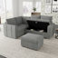 Canapé de rangement modulaire en L Aubade avec repose-pieds amovible-805846002