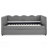 Cozy Gingham Daybed With  Trundle, USB Port, And Adorable Wave Shaped Linen Fabric-1499770901