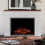 Modern Ember Sabrina Smart Electric Fireplace Mantel Package | 33” Firebox Heater | Sleek Design W/Walnut Finish Mantel