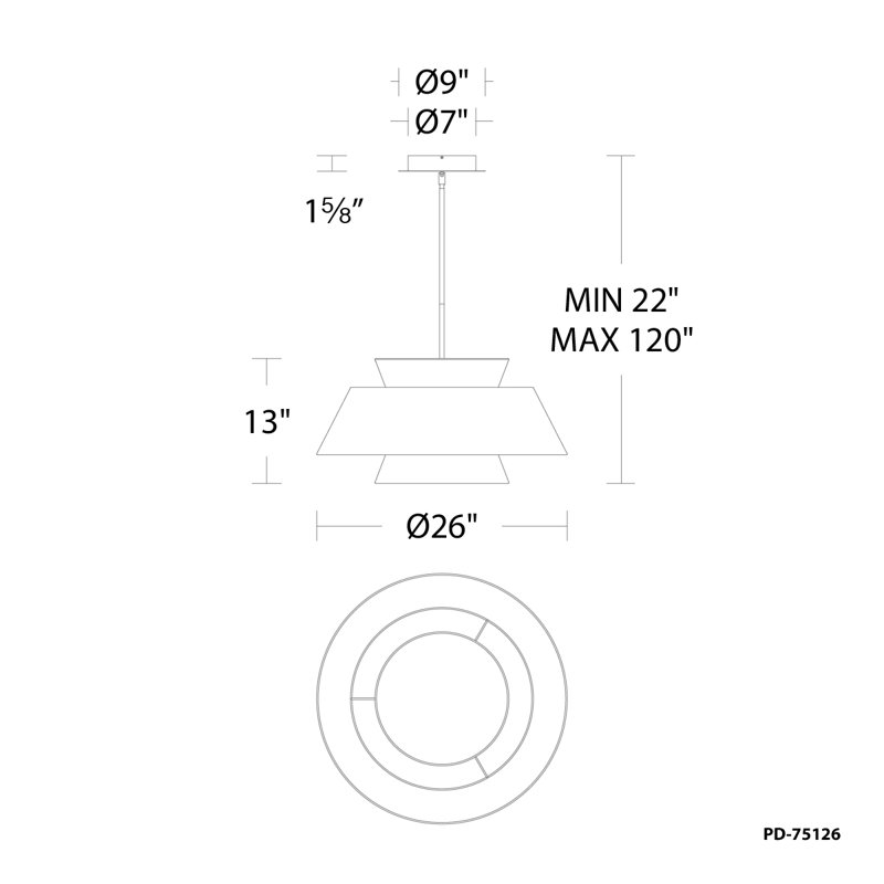 Rena Single Light Dimmable LED Pendant