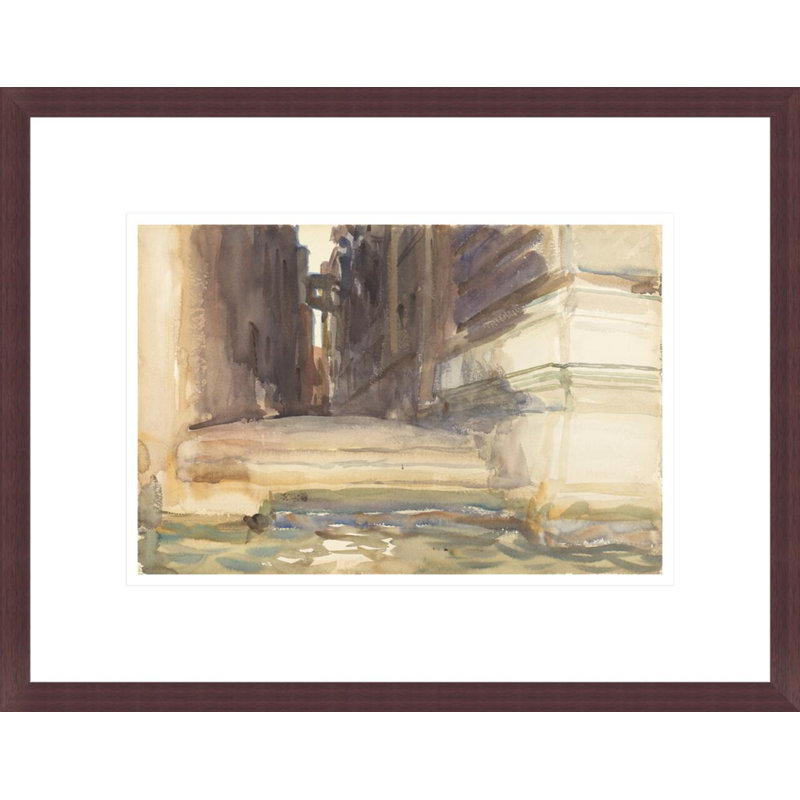 La calle della Rosa avec le Monte di Pietà de Venise par John Singer Sargent, impression giclée encadrée