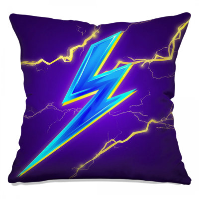 Coussins bleus Blue Lightning Bolt