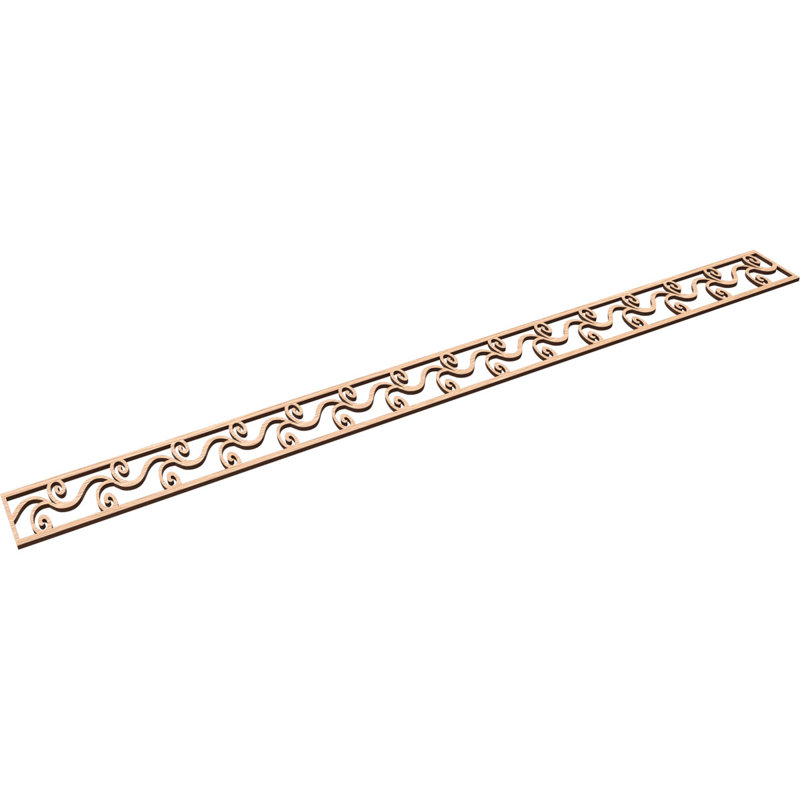 Moulure à panneau Tilden, Chêne rouge, H 4 po x l 46,375 po x P 0,25 po