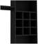 Meuble audio-vidéo pour téléviseur de 78 po, armoire à deux portes, espaces de rangement, six tablettes extérieures, noir