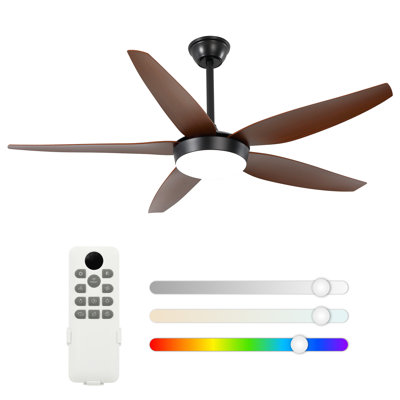6-speed Low-profile Ceiling Fan With Led Light