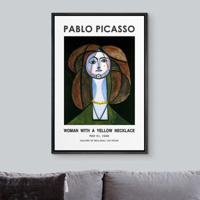 Classical Artwork " Woman With Yellow Necklace " by Pablo Picasso