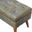Deyana Genuine Leather Upholstered Bench