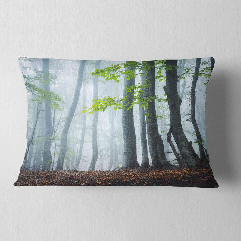 Coussin Green Leaves in Old Forest