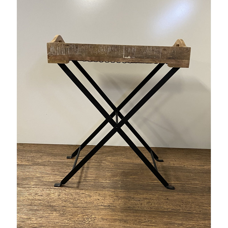 Solid Wood Top End Table