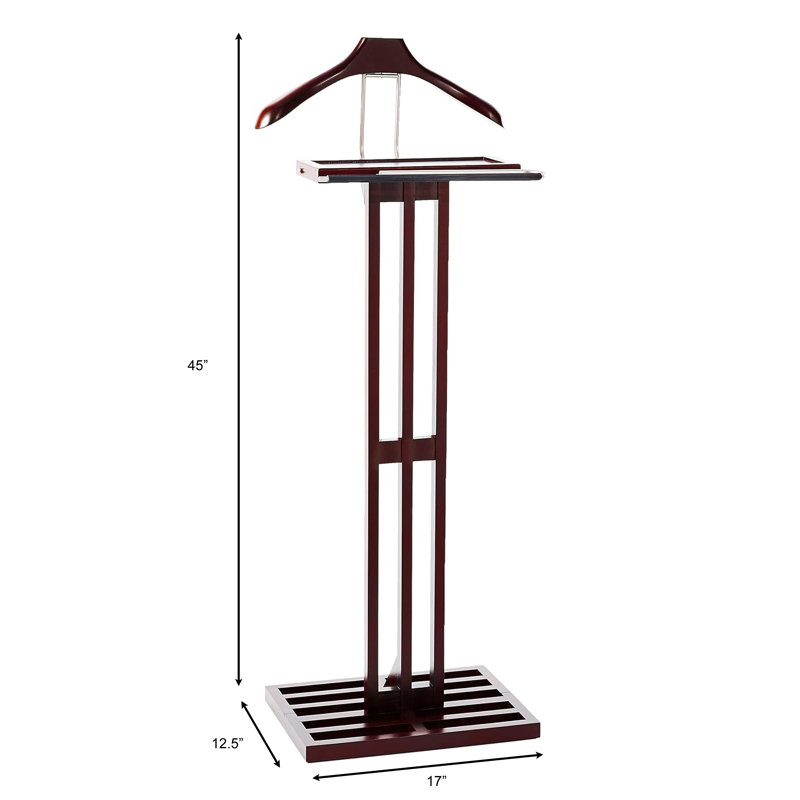 Solid Wood Freestanding Valet Stand