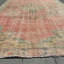 Tapis rétro vintage rose Anatolian rose: grand design antique Oushak pour le décor de la chambre à coucher
