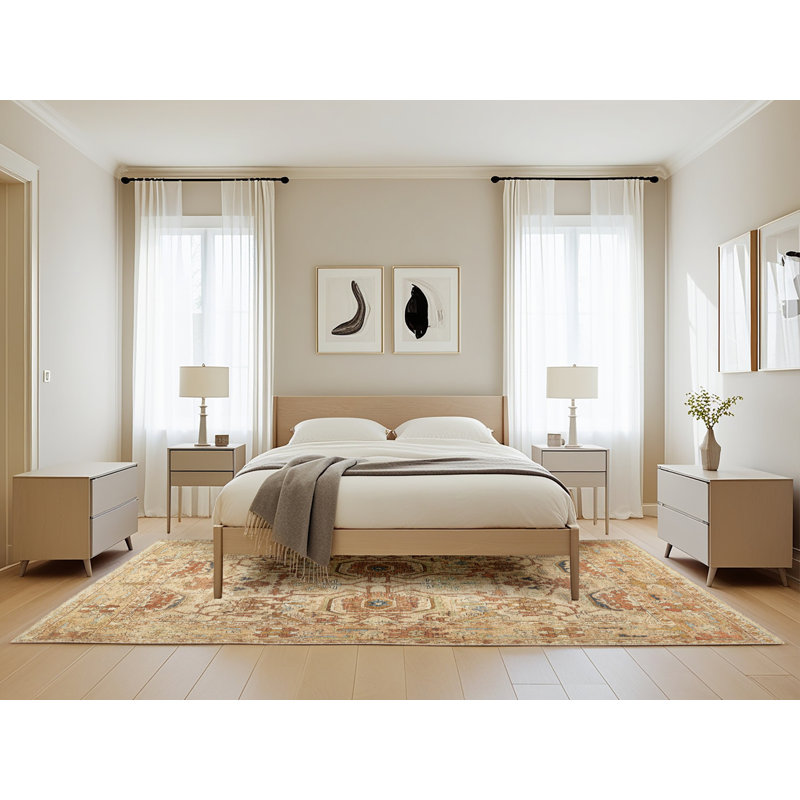 Tapis oriental ivoire / brun Westside, Rectangle 5 pi x 8 pi