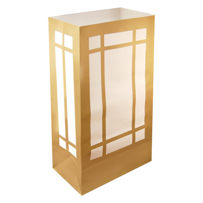 Sacs en papier doré pour fenêtre Luminaria - 24 unités
