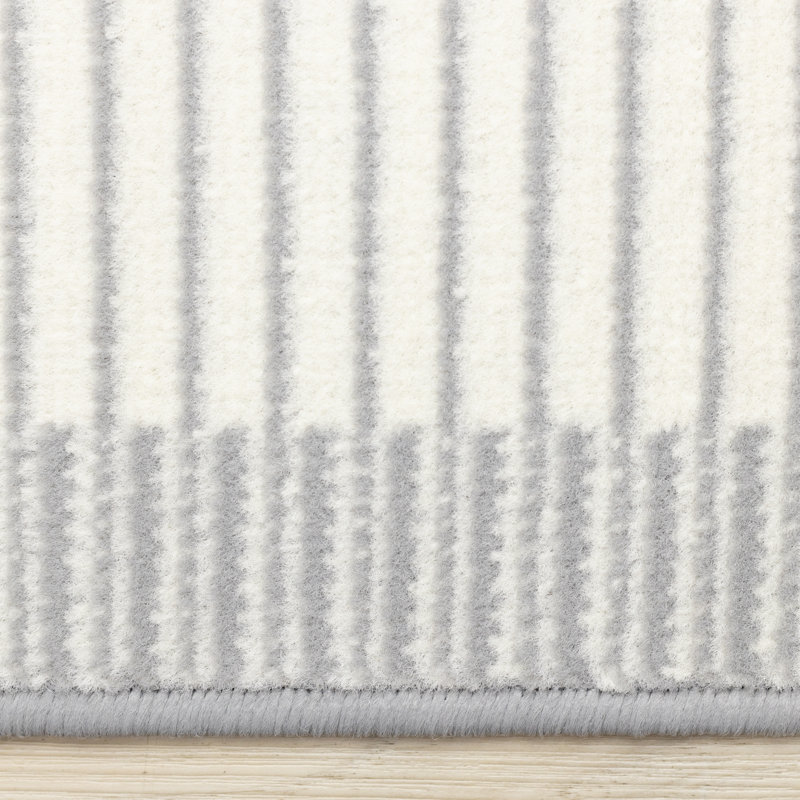 Vihana Geometric Gray Cream Area Rug