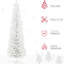 Arbre de Noël artificiel 6 pi, mince neige floquée, intérieur, arbre blanc 6 pi, floqué avec base