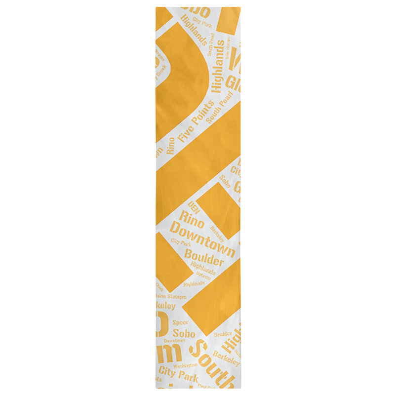 Chemin de table blendtable en coton, 72 po x 16 po, Denver, Orange