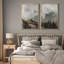 «Majestic Snow-Capped Mountains Alpine Wilderness Nature Wilderness Illustration Decor Scenic» 2 pièces-98249500-98249499