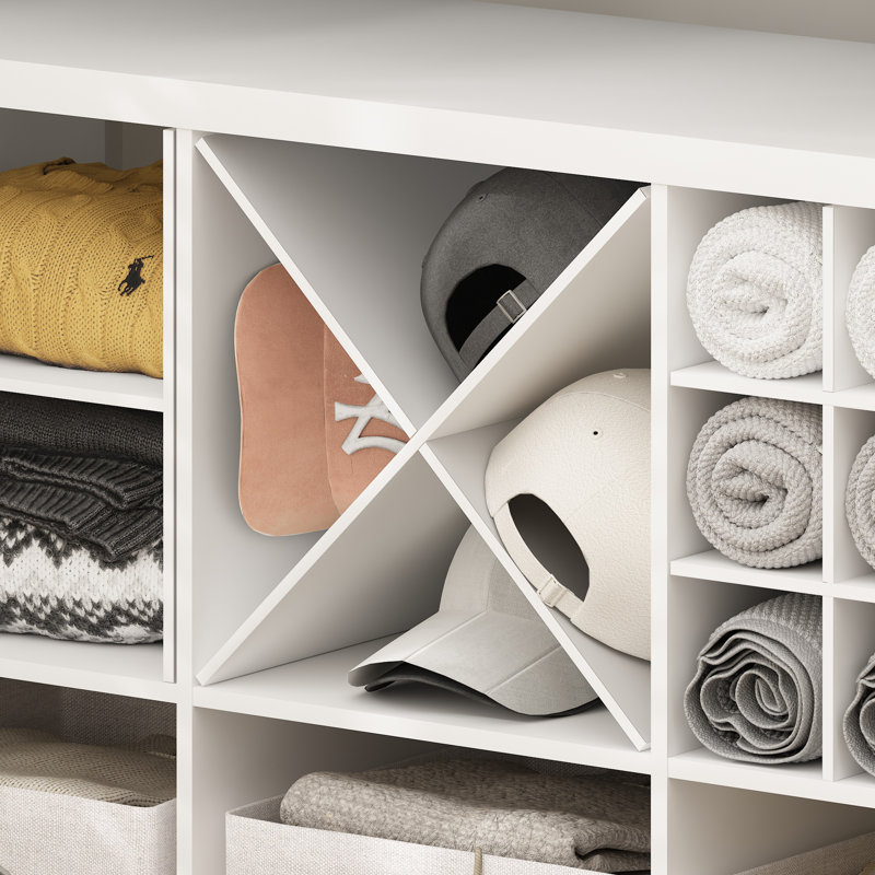 Organisateur de rangement cubique X-Shelf, blanc (ne convient pas aux étagères IKEA Kallax), Blanc