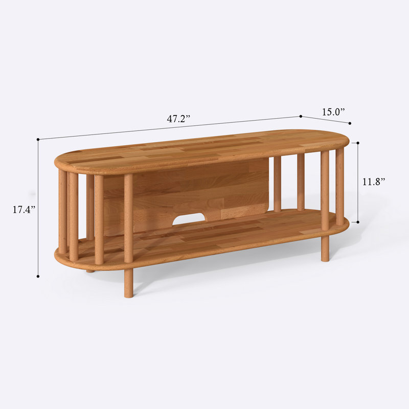 Meuble télé avec tablettes ouvertes Milan, 47.2"