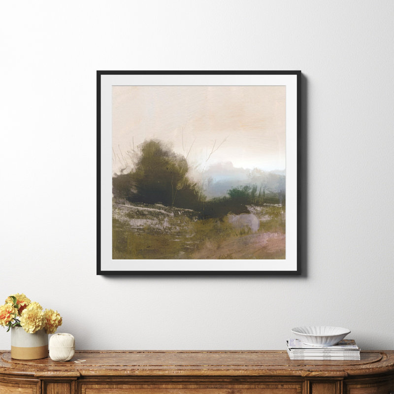 «Spring Farm» par Dan Hobday Art, Papier avec cadre noir, Oui, H 36 po x l 36 po x P 0,75 po