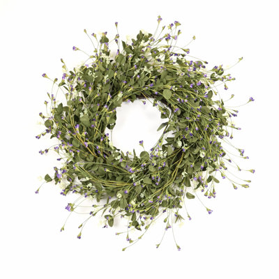 Couronne florale d'eucalyptus de printemps 26 po