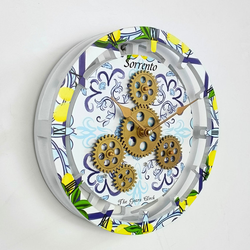 Solid + Manufactured Wood Wall Clock, Sorrento