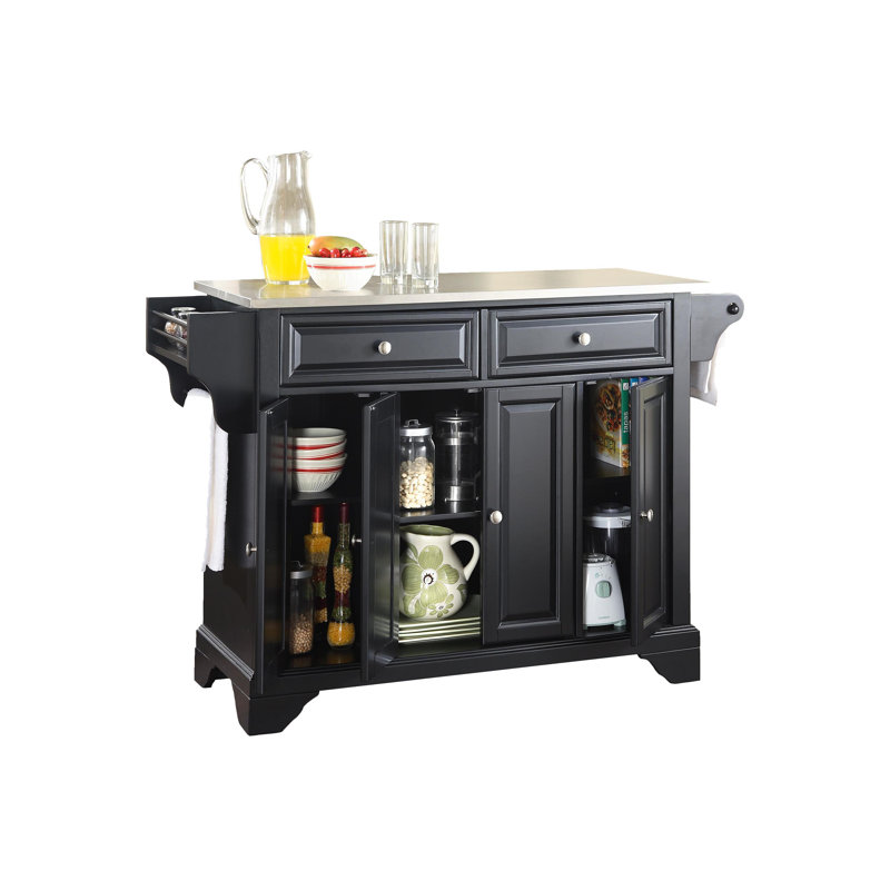 Haslingden Kitchen Island, Black