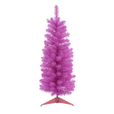 Sapin de Noël artificiel rose Pencil