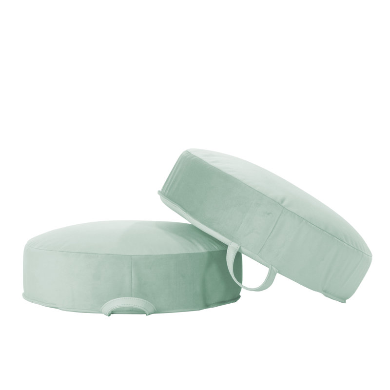 Overstuffed Microfiber Cushions, 2-Pack, Aloe 