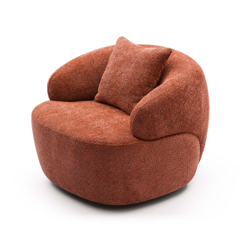 Fauteuil d'appoint Mid-Century, Orange