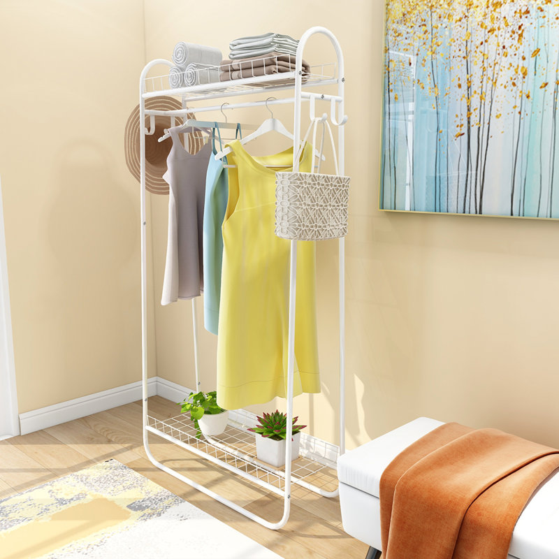 Supports à vêtements et vêtements lourds, support moderne en métal blanc pour la maison