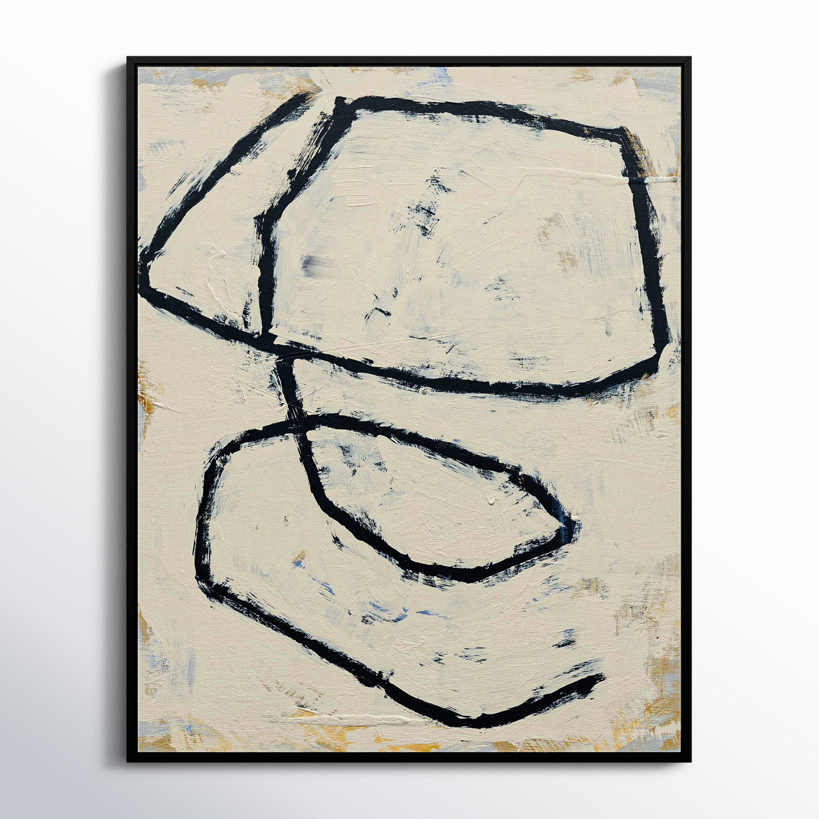 Furston "Twisted 4" Print by Jacques Pilon, 30" H x 24" W x 1.25" D, Black Framed Canvas