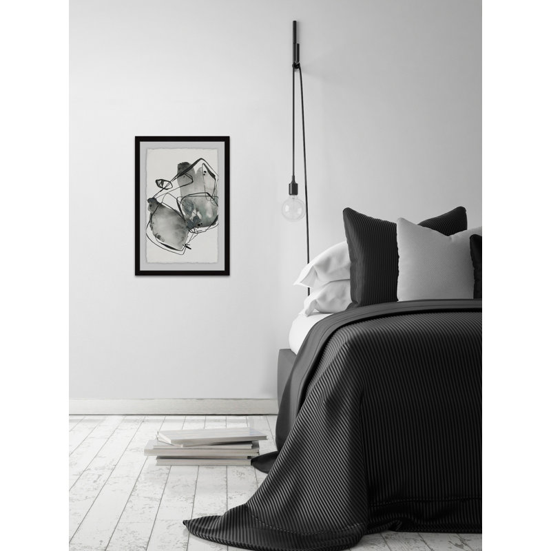 Gray Cubes by Julia Posokhova - Single Picture Frame Painting, 61 cm H x 41 cm W x 4 cm D
